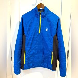 Spyder Men’s Blue Insulated Half-Zip Pullover - Size Medium